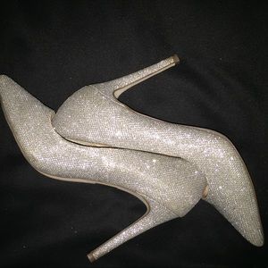 Sparkly Heels Size 8 (cut small)